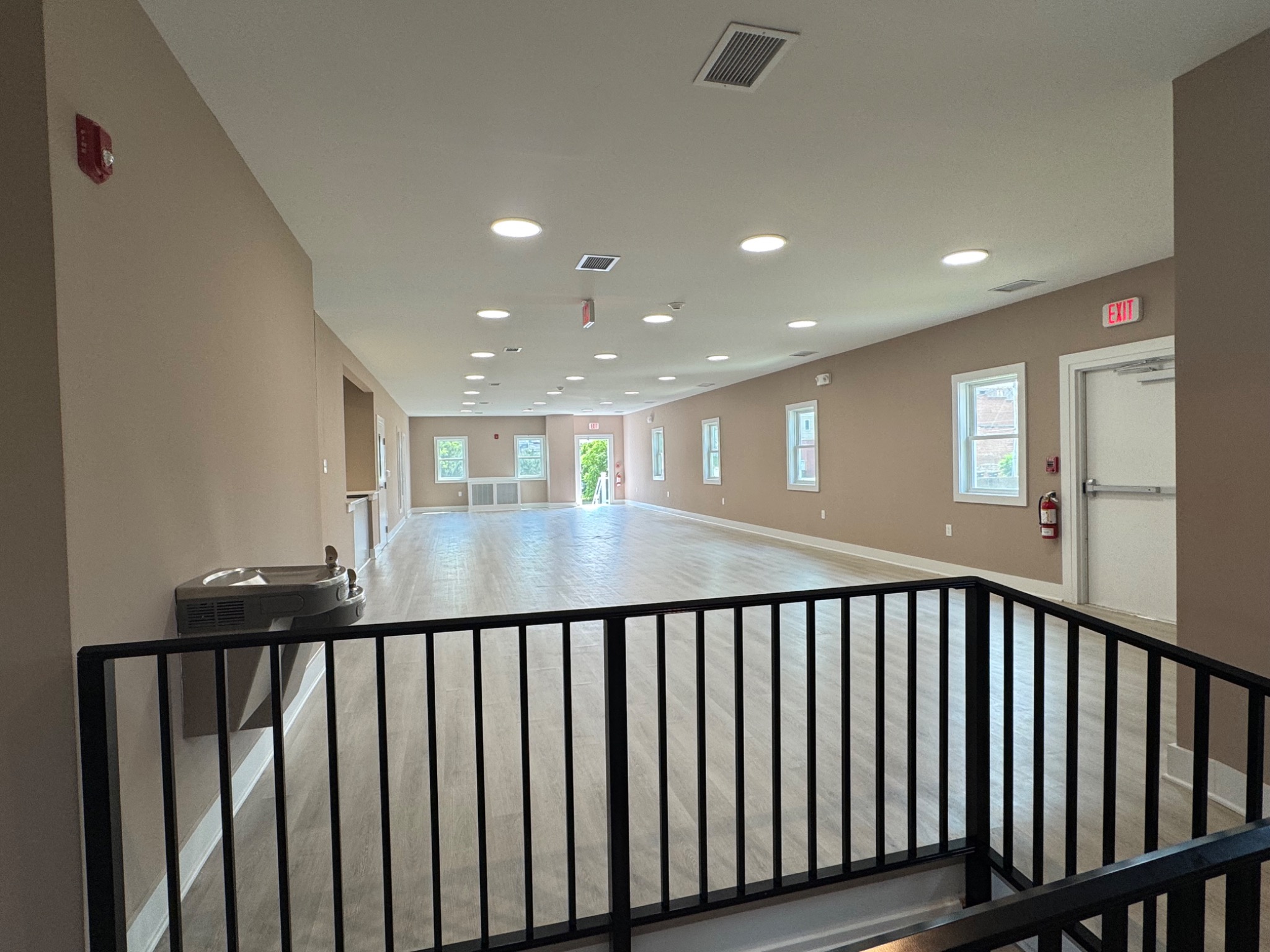 Finished large interior gathering space in the addition