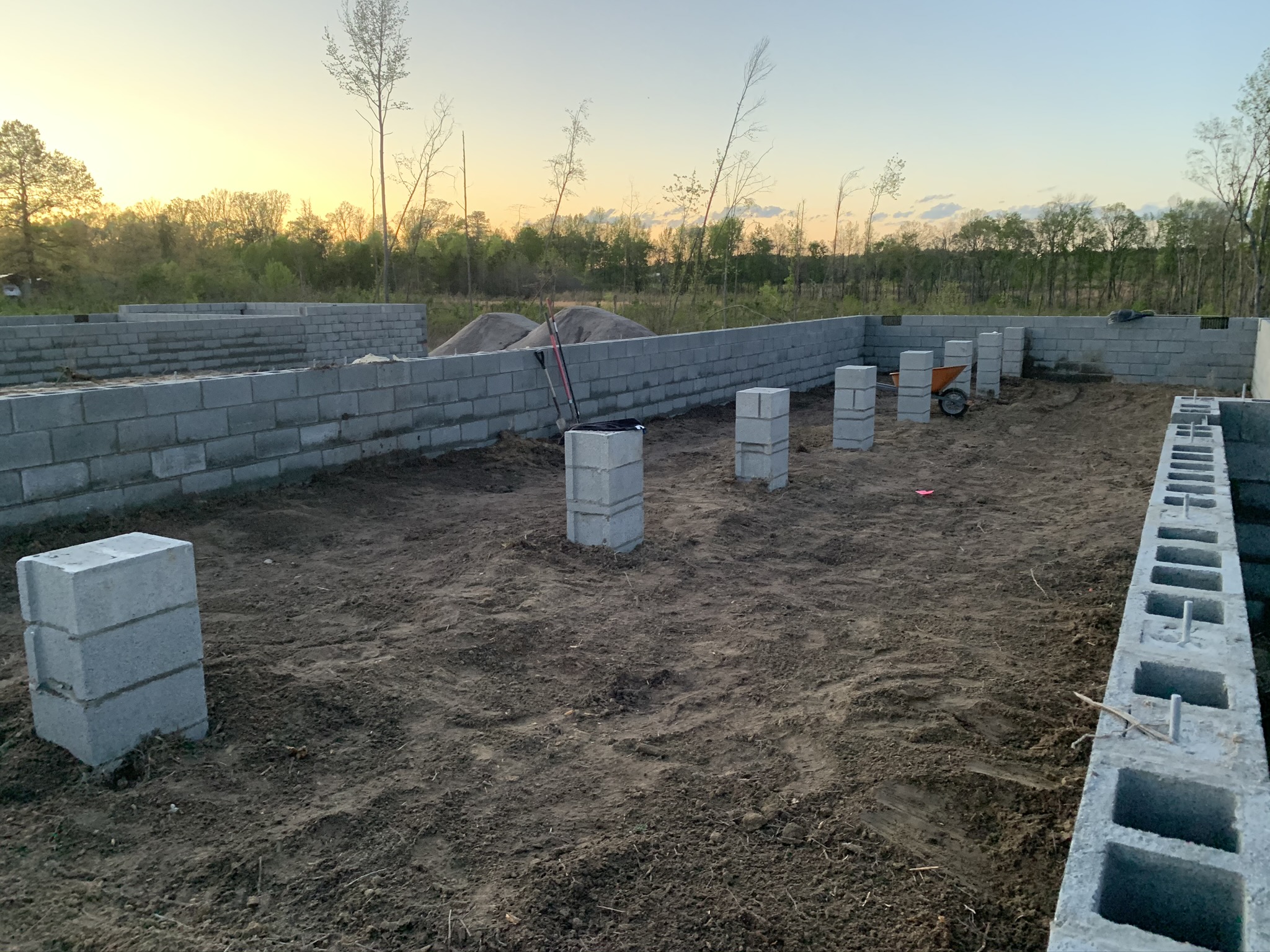 Foundation backfill and grading