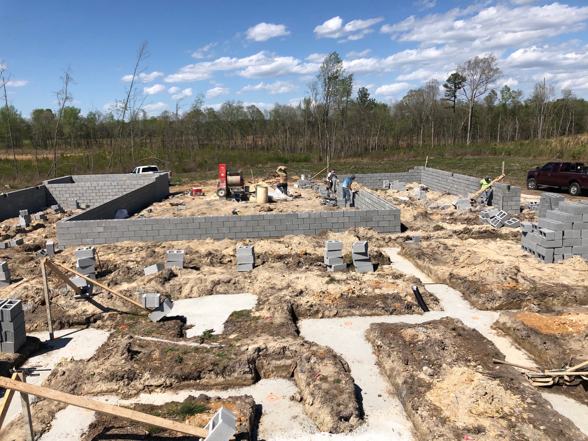 Overview of custom home masonry foundation