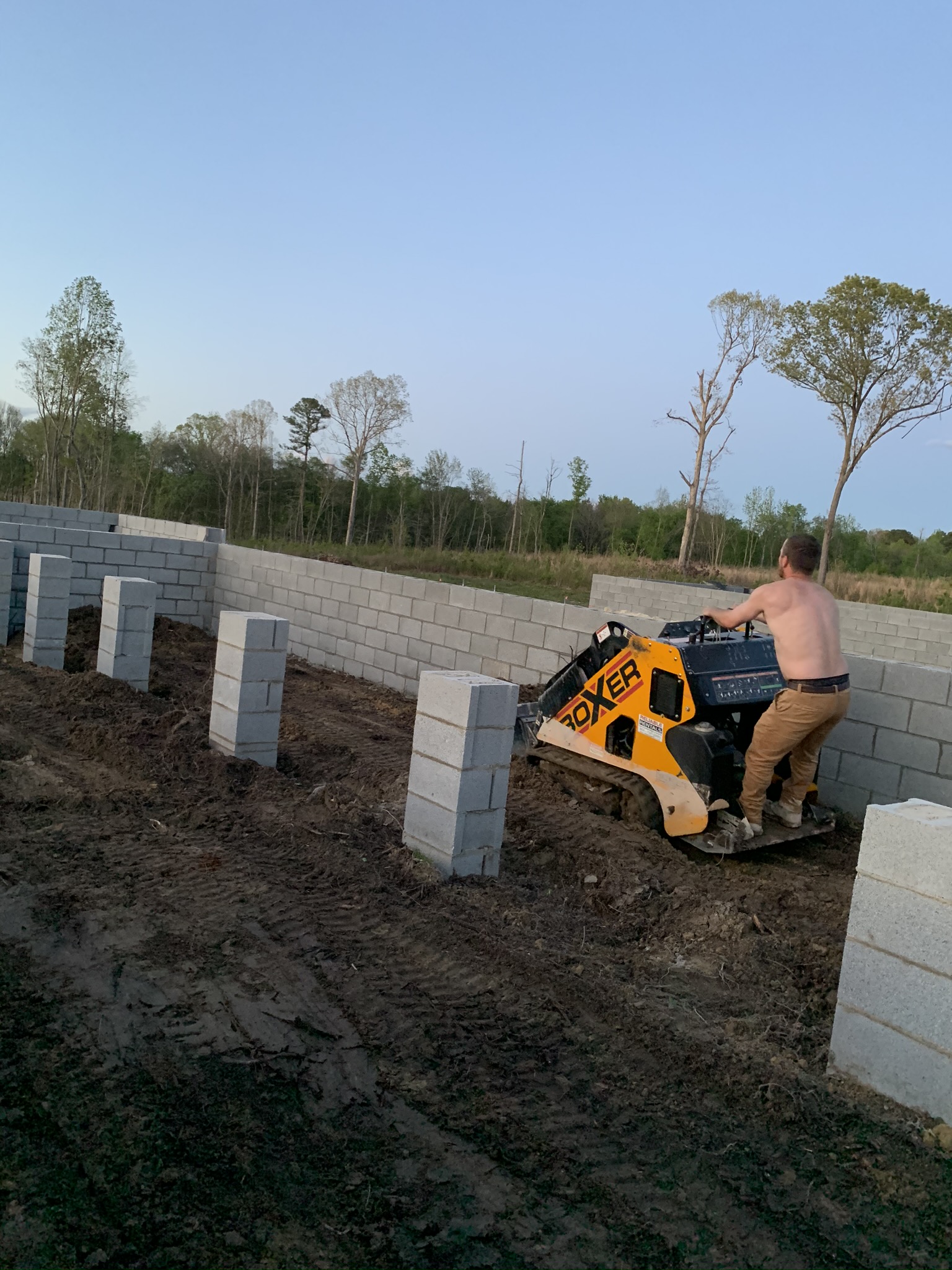 Aerial view of wall framing for 4600 square foot custom home