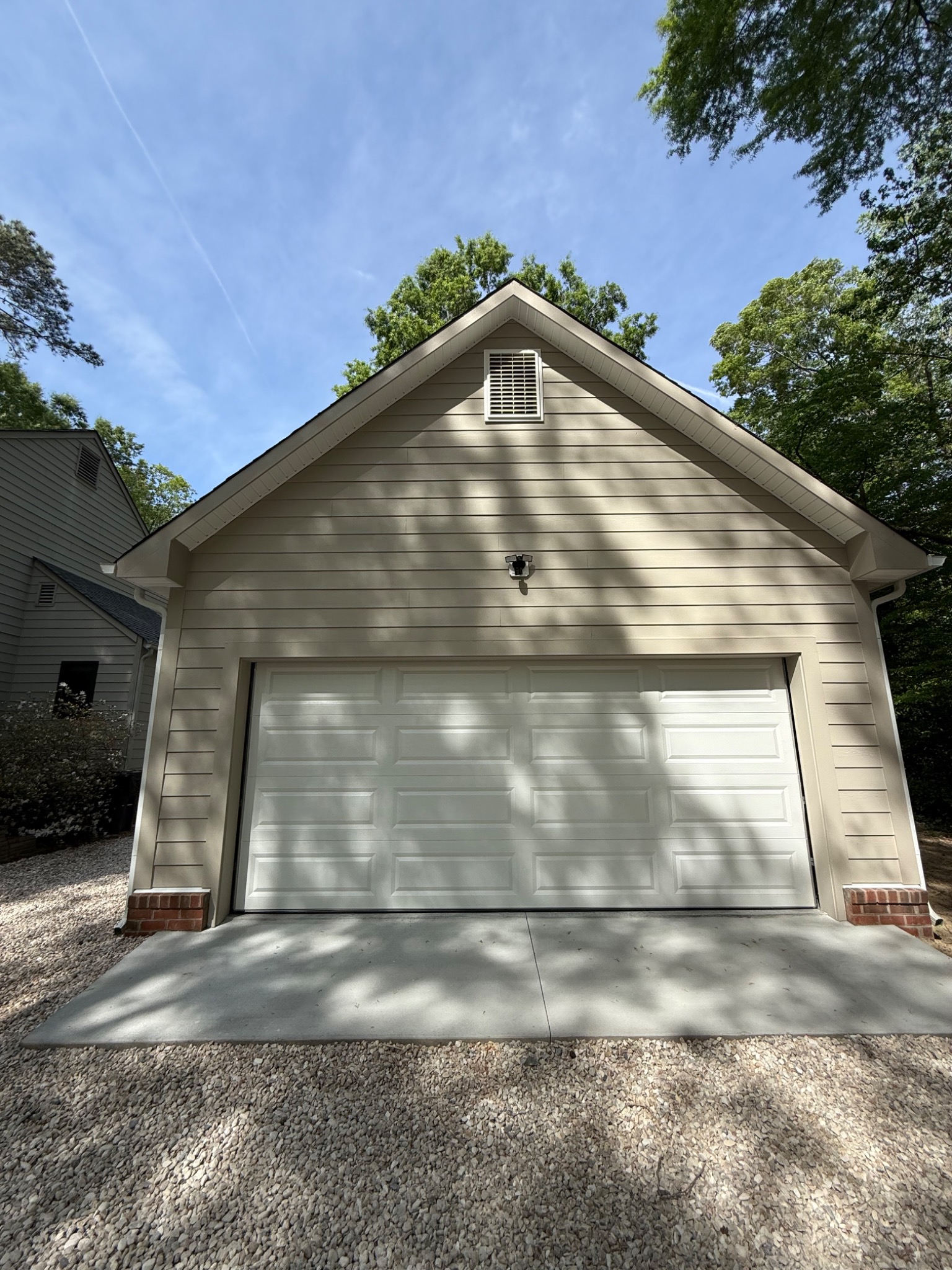 Completed 475 square foot detached garage