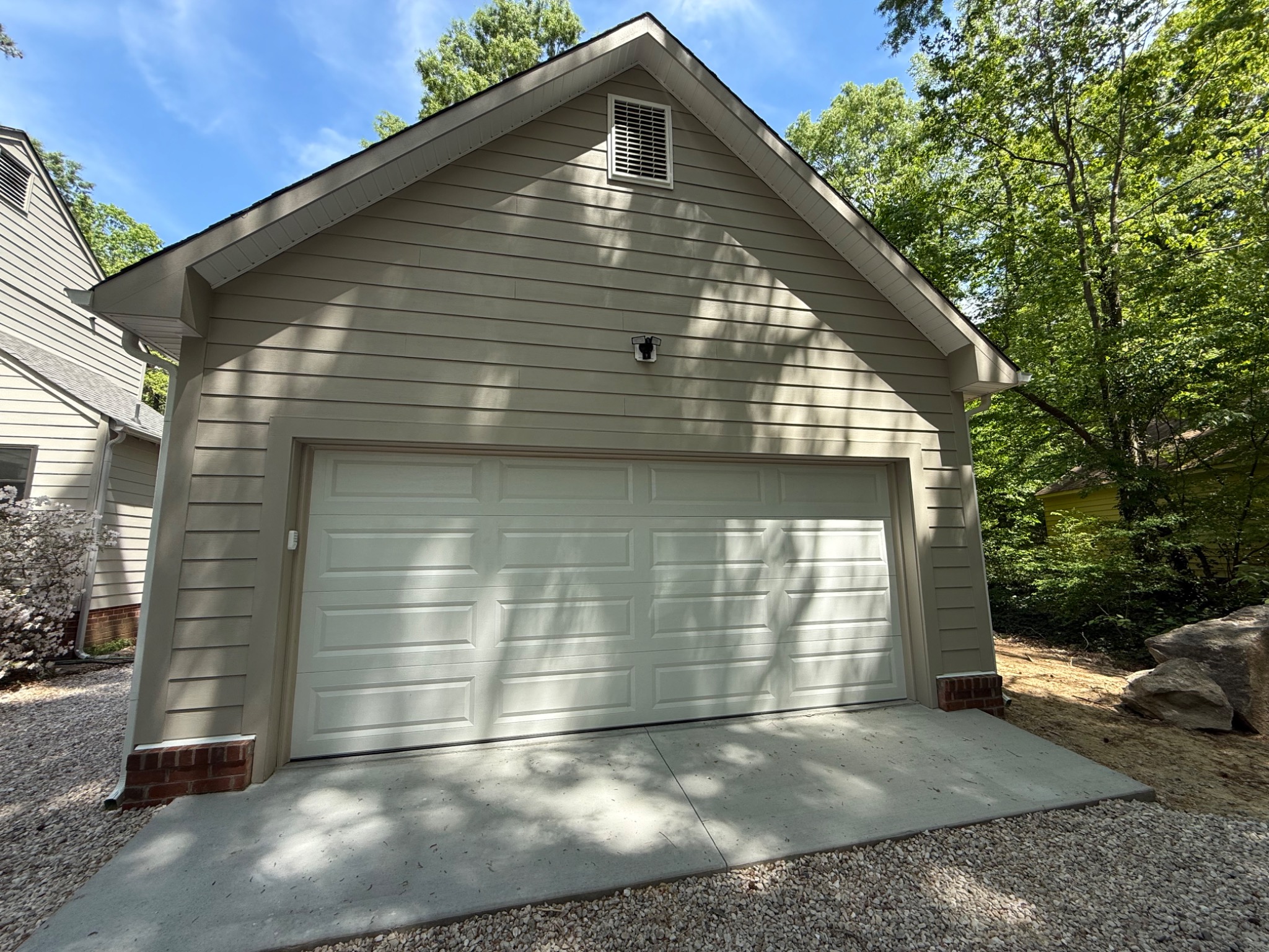 Finished 475 square foot detached garage