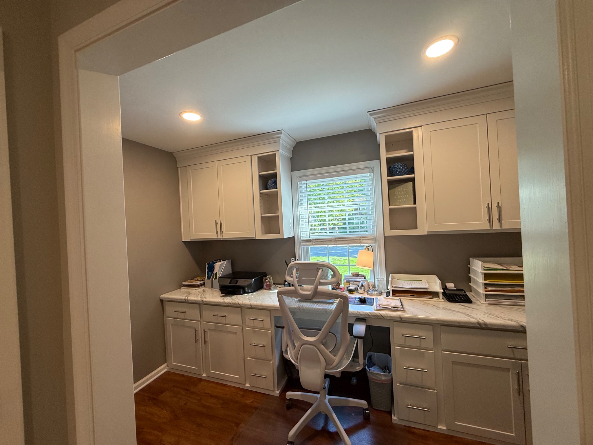 Completed 240 square foot storage room to home office conversion